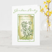 水色クイーンアンのレースシードパケットノートカード カード (黄色い花)