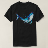 水色クジラ5 Tシャツ (デザイン正面)