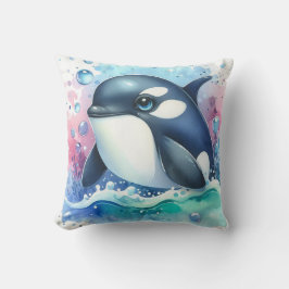 水色クジラ クッション