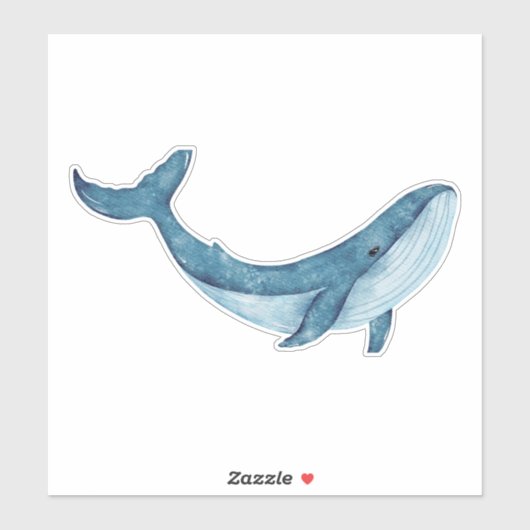 水色クジラ シール (シート)