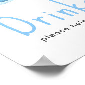 水色クジラ – ドリンク ポスター (角)