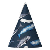 水色クジラ パーティーハット (左)