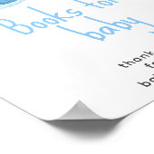 水色クジラ – ベビー用の書籍 ポスター (角)