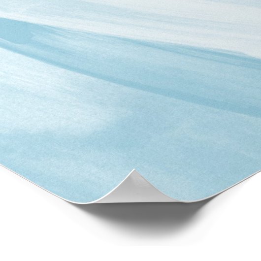 水色クジラ ポスター (角)