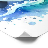 水色クジラ ポスター (角)