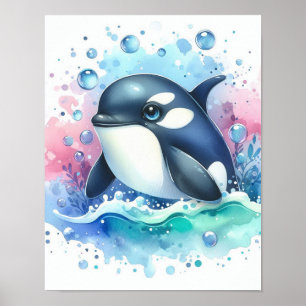 水色クジラ ポスター