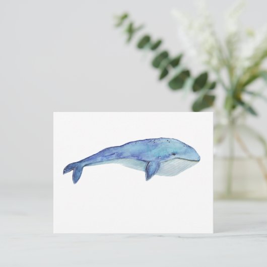 水色クジラ ポストカード (スタンド正面)