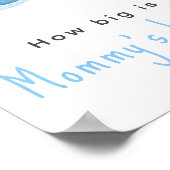 水色クジラ – ママのお腹の大きさ ポスター (角)