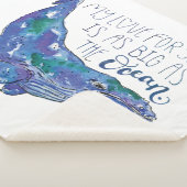 水色クジラ – 愛と同じ大きさの海 シェルパブランケット (3/4)