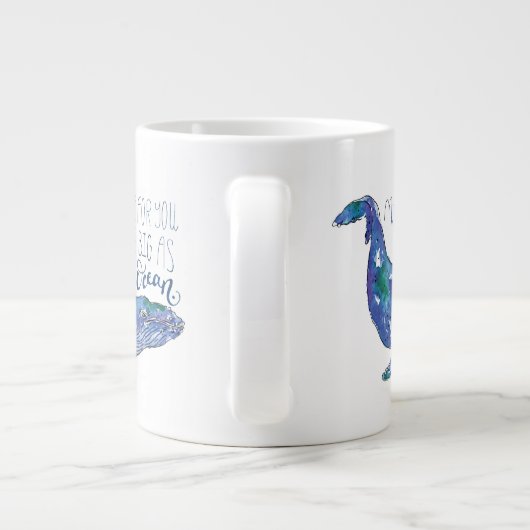 水色クジラ – 愛と同じ大きさの海 ジャンボコーヒーマグカップ (裏面)