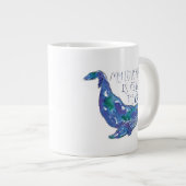 水色クジラ – 愛と同じ大きさの海 ジャンボコーヒーマグカップ (正面右)