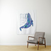 水色クジラ – 愛と同じ大きさの海 タペストリー (インサイチュ)