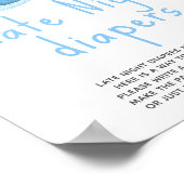 水色クジラ – 深夜おむつ ポスター (角)