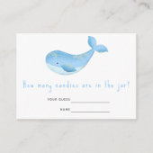 水色クジラ – 瓶の中にキャンディーの数 エンクロージャーカード (正面)