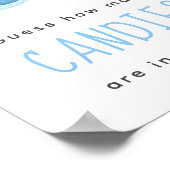 水色クジラ – 瓶の中にキャンディーの数 ポスター (角)