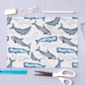 水色クジラ 薄葉紙 (クラフト)