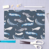 水色クジラ 薄葉紙 (クラフト)