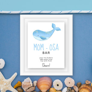 水色クジラ – mom-osaバー ポスター