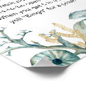 水色クラゲベビー食品チャレンジサイン ポスター (角)