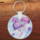 水色クラゲ キーホルダー (正面)