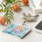 水色クラゲ キーホルダー (側面)