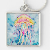 水色クラゲ キーホルダー (正面)