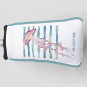 水色クラゲ ゴルフヘッドカバー (正面)