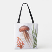 水色クラゲ トートバッグ (裏面)