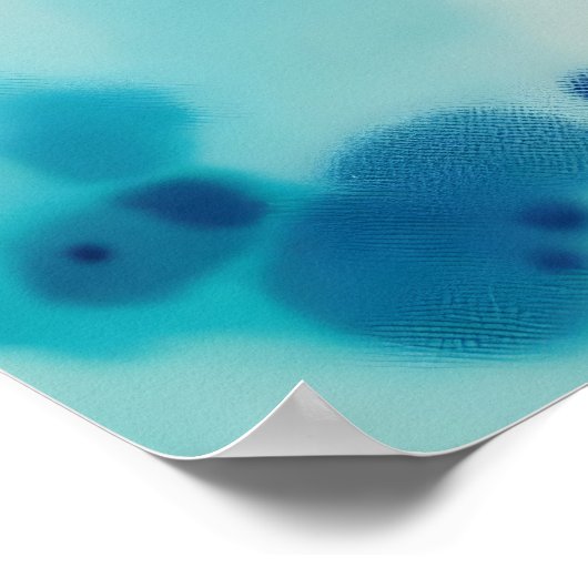 水色クラゲ ポスター (角)