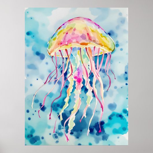 水色クラゲ ポスター (正面)