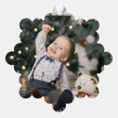 水色クリスマスくるみ割りカスタムの写真 オーナメントカード (裏面)