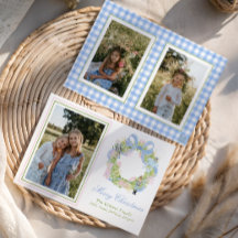 水色クリスマスくるみ割りリース写真