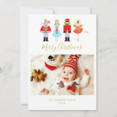 水色クリスマスくるみ割り写真 シーズンカード (正面)
