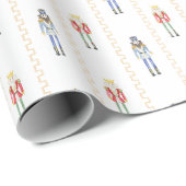 水色クリスマスくるみ割り ラッピングペーパー (ロールコーナー)