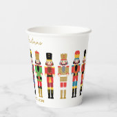 水色クリスマスくるみ割り 紙コップ (裏面)