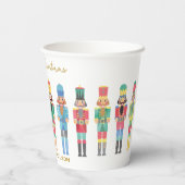 水色クリスマスくるみ割り 紙コップ (裏面)