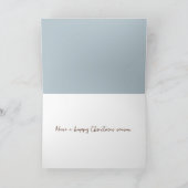 水色クリスマスアイリッシュセッター シーズンカード (内部)