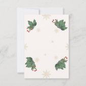 水色クリスマスカードサンタクロース、非写真 サンキューカード (裏面)