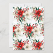 水色クリスマスクッキー交換パーティーホリデー 招待状 (裏面)