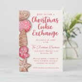 水色クリスマスクッキー交換 招待状 (スタンド正面)