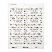 水色クリスマスクッキー伝統的エレガント ラベル (フルシート)