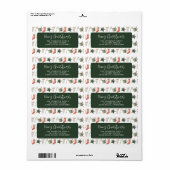 水色クリスマスクッキー伝統的エレガント ラベル (フルシート)