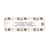 水色クリスマスクッキー伝統的エレガント ラベル (正面)