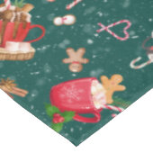 水色クリスマスコアマーシュマローズマグカップ テーブルクロス (アングル)