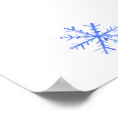 水色クリスマスサンタハット ポスター (角)