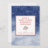 水色クリスマスシェットランド・ シープドッグファーリークリスマスカード (裏面)