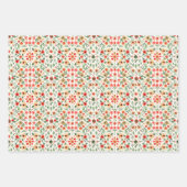 水色クリスマスジンジャーブレスセット ラッピングペーパーシート (正面)