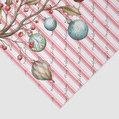 水色クリスマススクリプエレガントトピンクストライプ色 薄葉紙 (詳細)