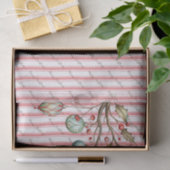 水色クリスマススクリプエレガントトピンクストライプ色 薄葉紙 (ギフト)