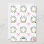 水色クリスマスナツクラッカーリース シーズンカード (裏面)